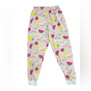 Girls 5T Pajama Pants Rainbow Fruit Print Soft Sleepwear